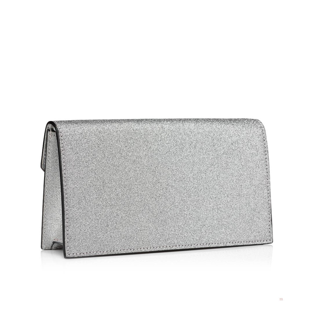 Christian Louboutin Loubi54 Women's Clutch Bag Silver | RYJFCV086