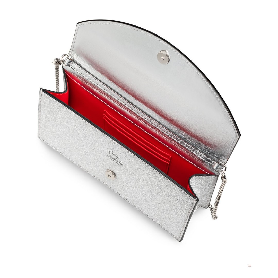 Christian Louboutin Loubi54 Women's Clutch Bag Silver | RYJFCV086