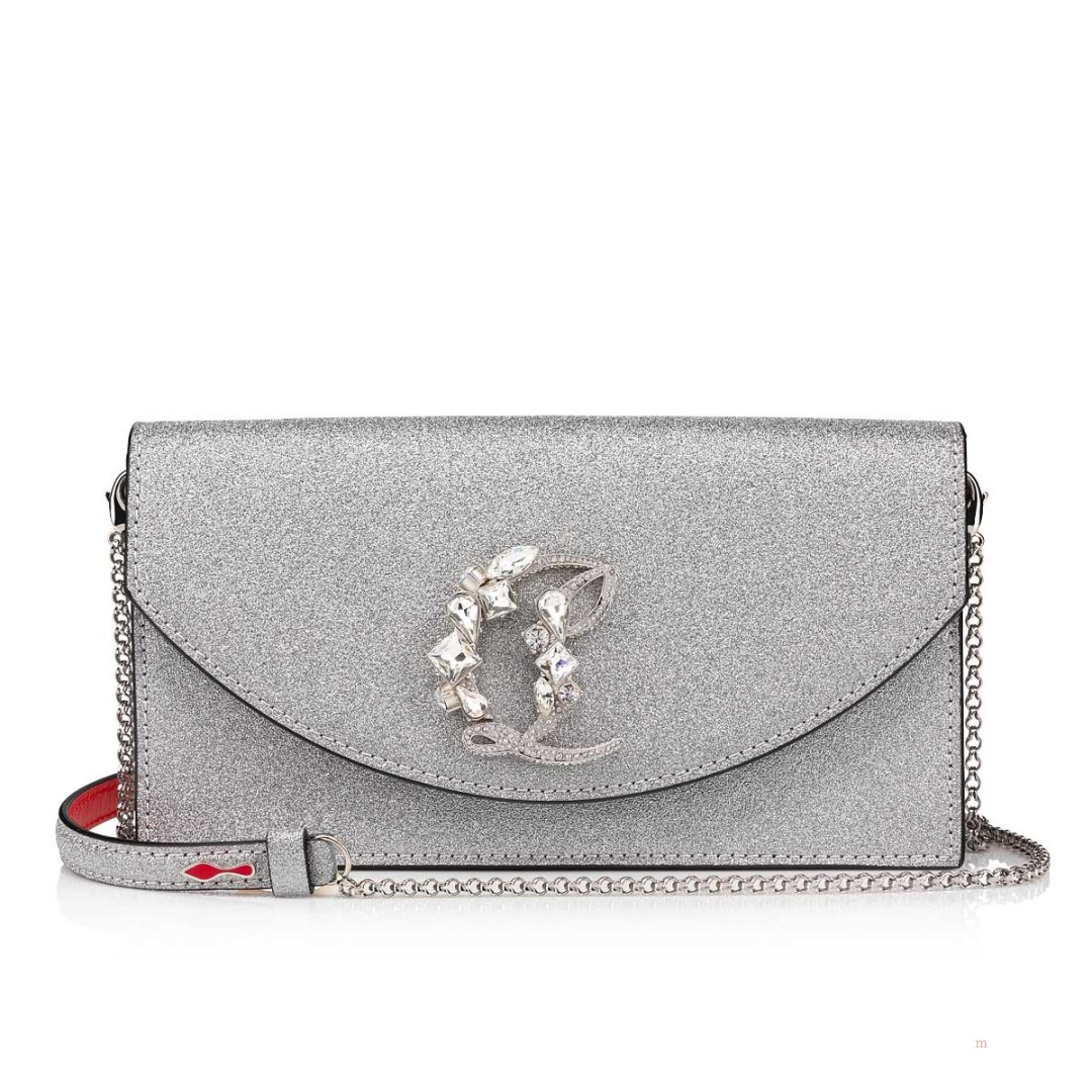 Christian Louboutin Loubi54 Women\'s Clutch Bag Silver | RYJFCV086