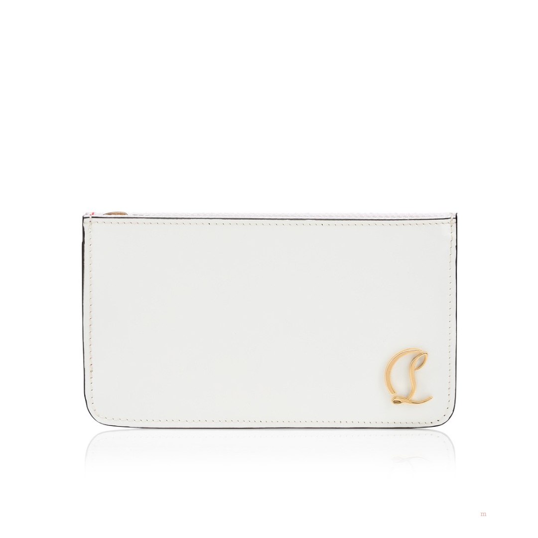 Christian Louboutin Loubi54 card holder Women's Card Holder White | HZJGNO846