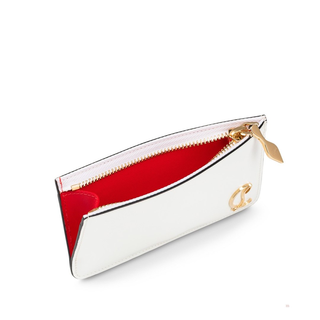 Christian Louboutin Loubi54 card holder Women's Card Holder White | HZJGNO846