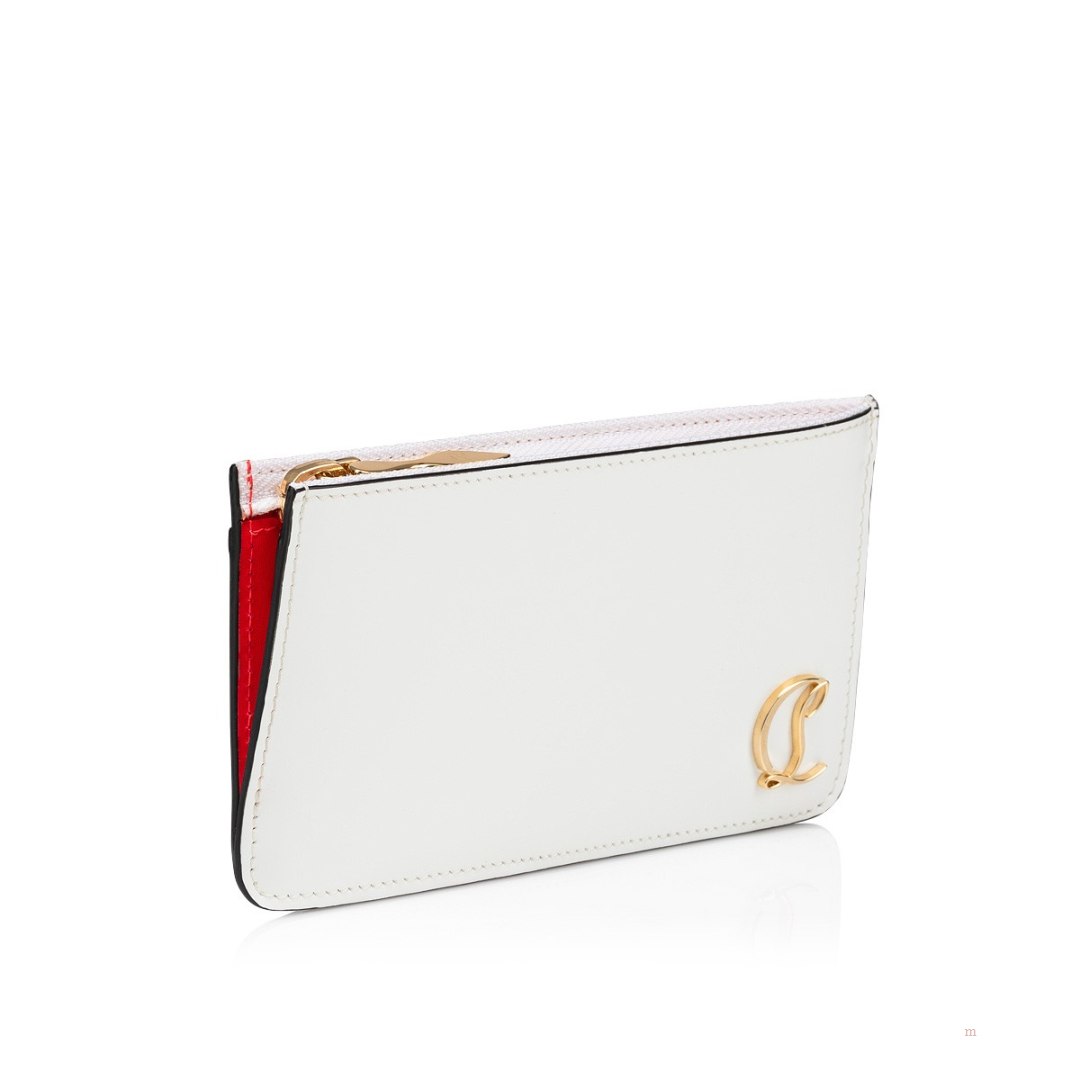 Christian Louboutin Loubi54 card holder Women's Card Holder White | HZJGNO846