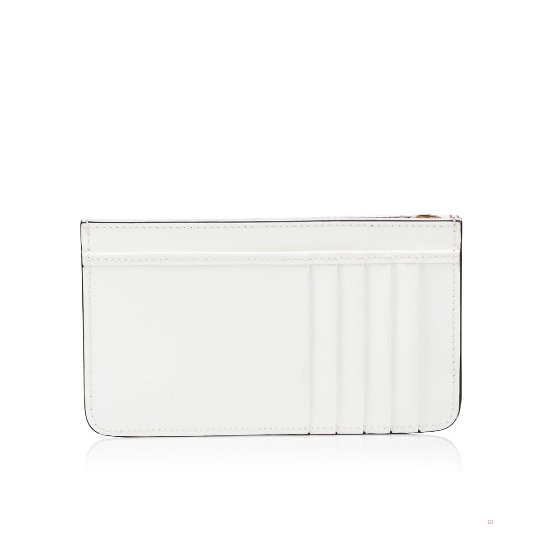 Christian Louboutin Loubi54 card holder Women's Card Holder White | HZJGNO846