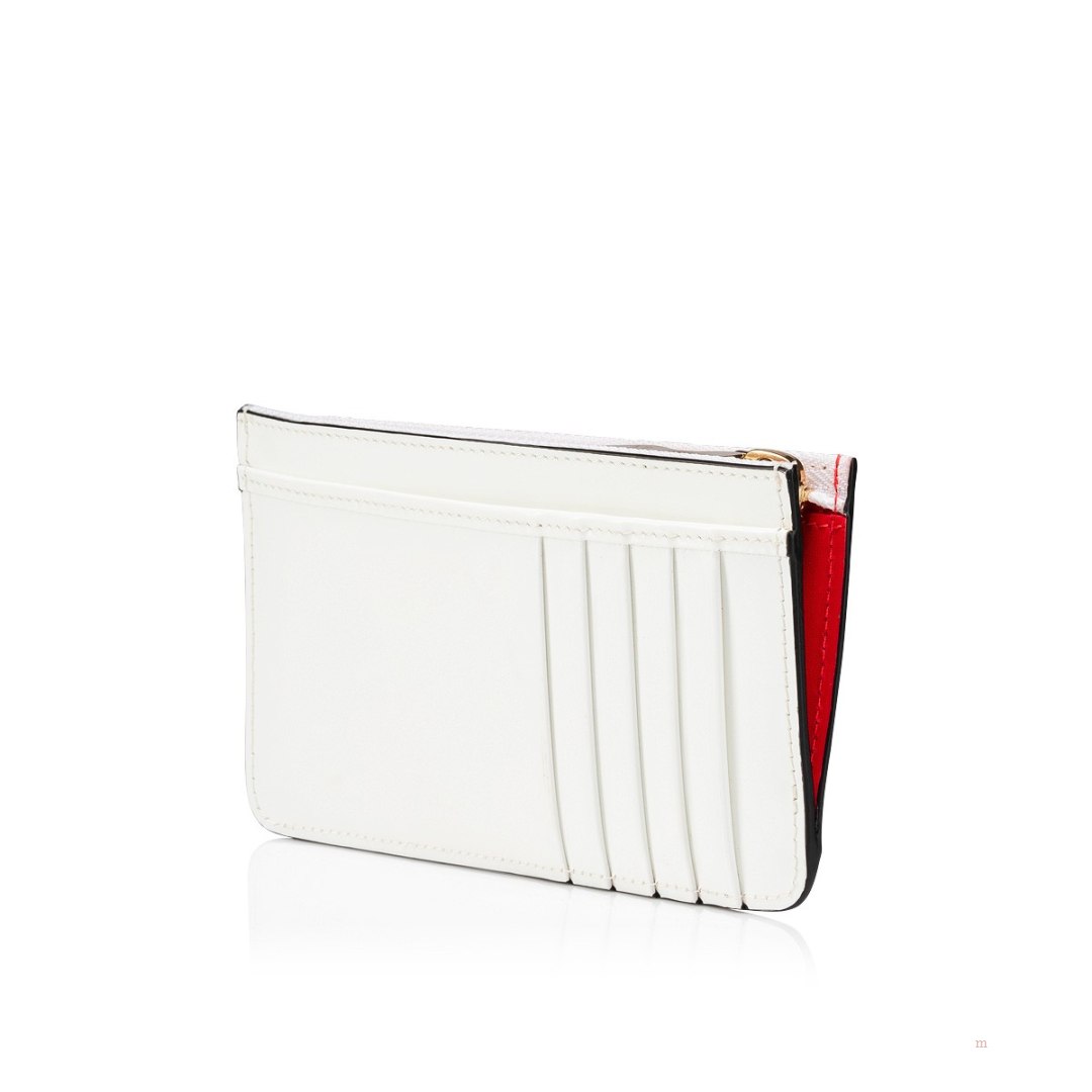 Christian Louboutin Loubi54 card holder Women's Card Holder White | HZJGNO846