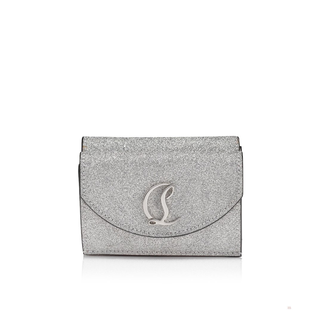 Christian Louboutin Loubi54 wallet Women\'s Wallet Silver | ZTEMGA914