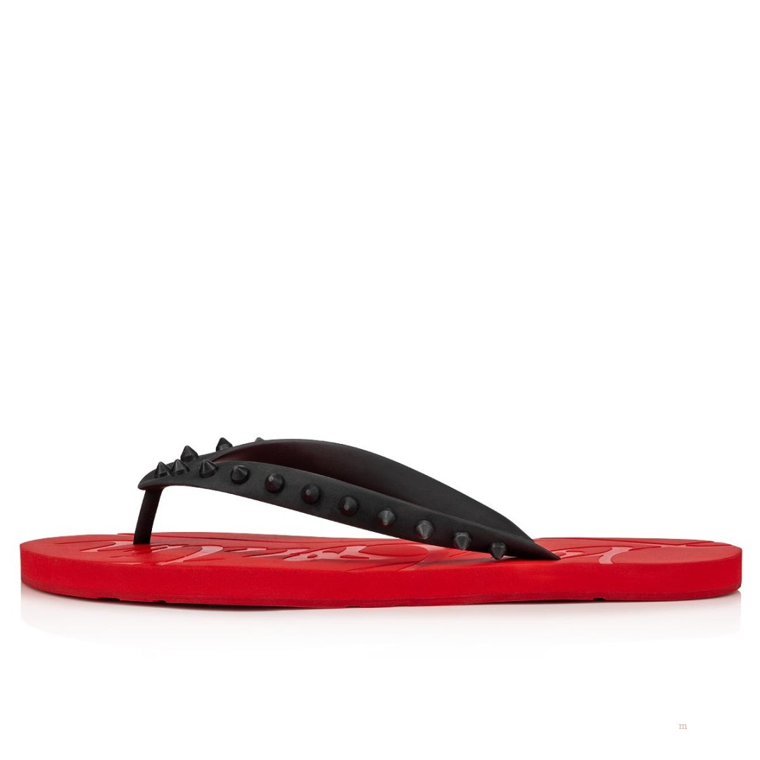 Christian Louboutin Loubi Flip Men's Flip Flops Black | IGJHYR503