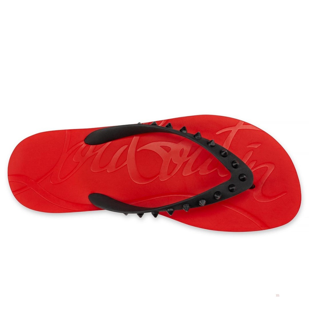 Christian Louboutin Loubi Flip Men's Flip Flops Black | IGJHYR503