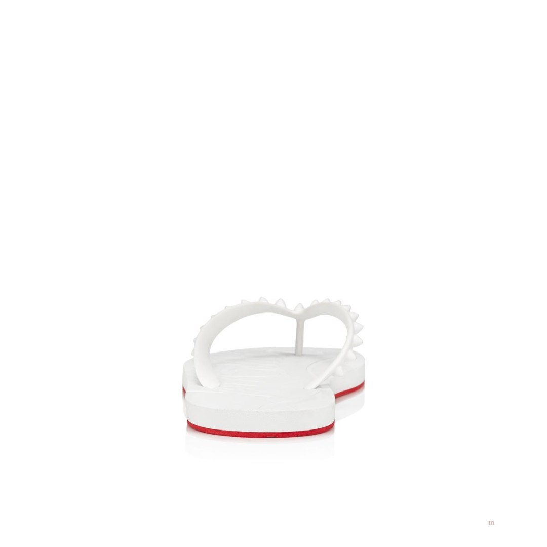 Christian Louboutin Loubi Flip Men's Flip Flops White | OXYIWK985