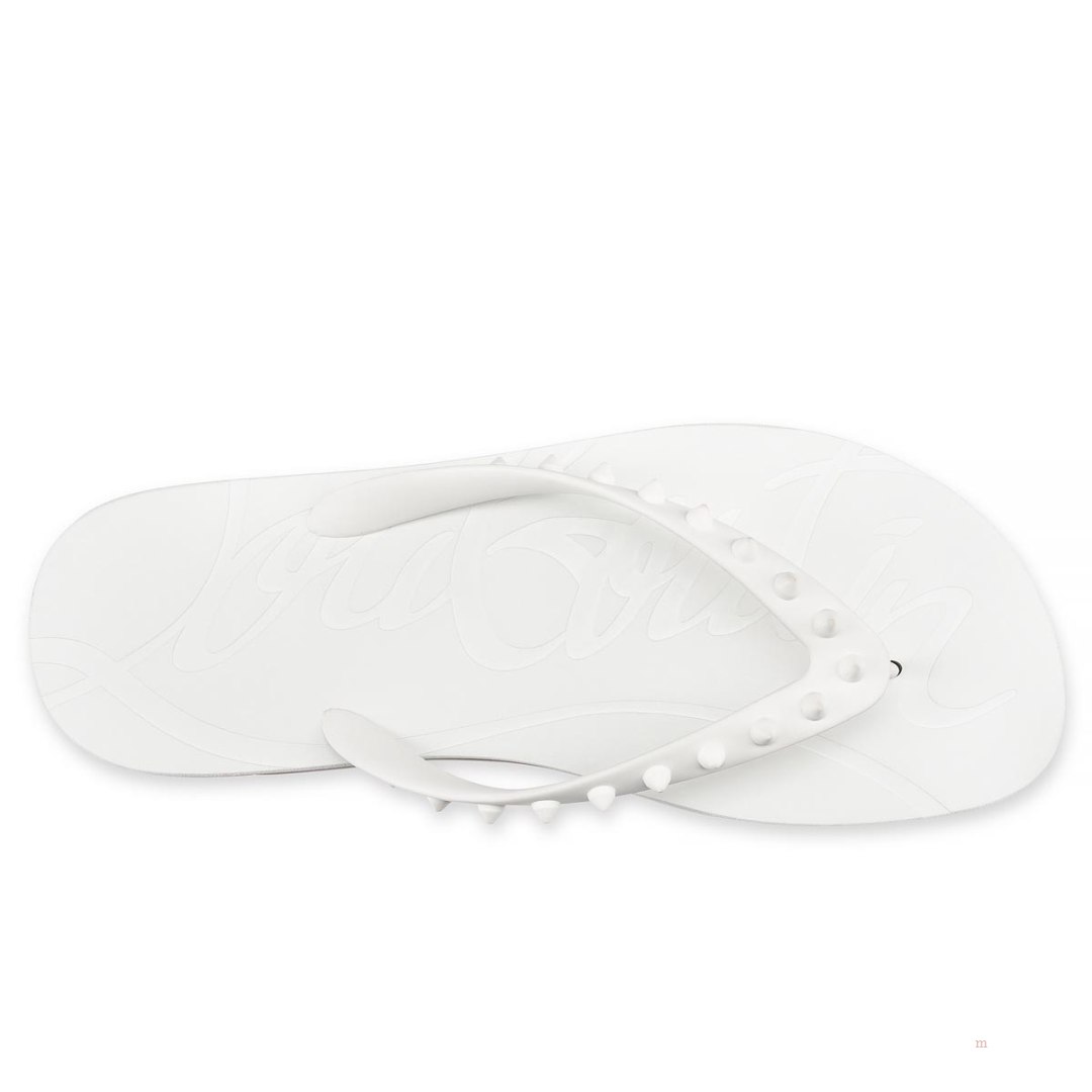 Christian Louboutin Loubi Flip Men's Flip Flops White | OXYIWK985