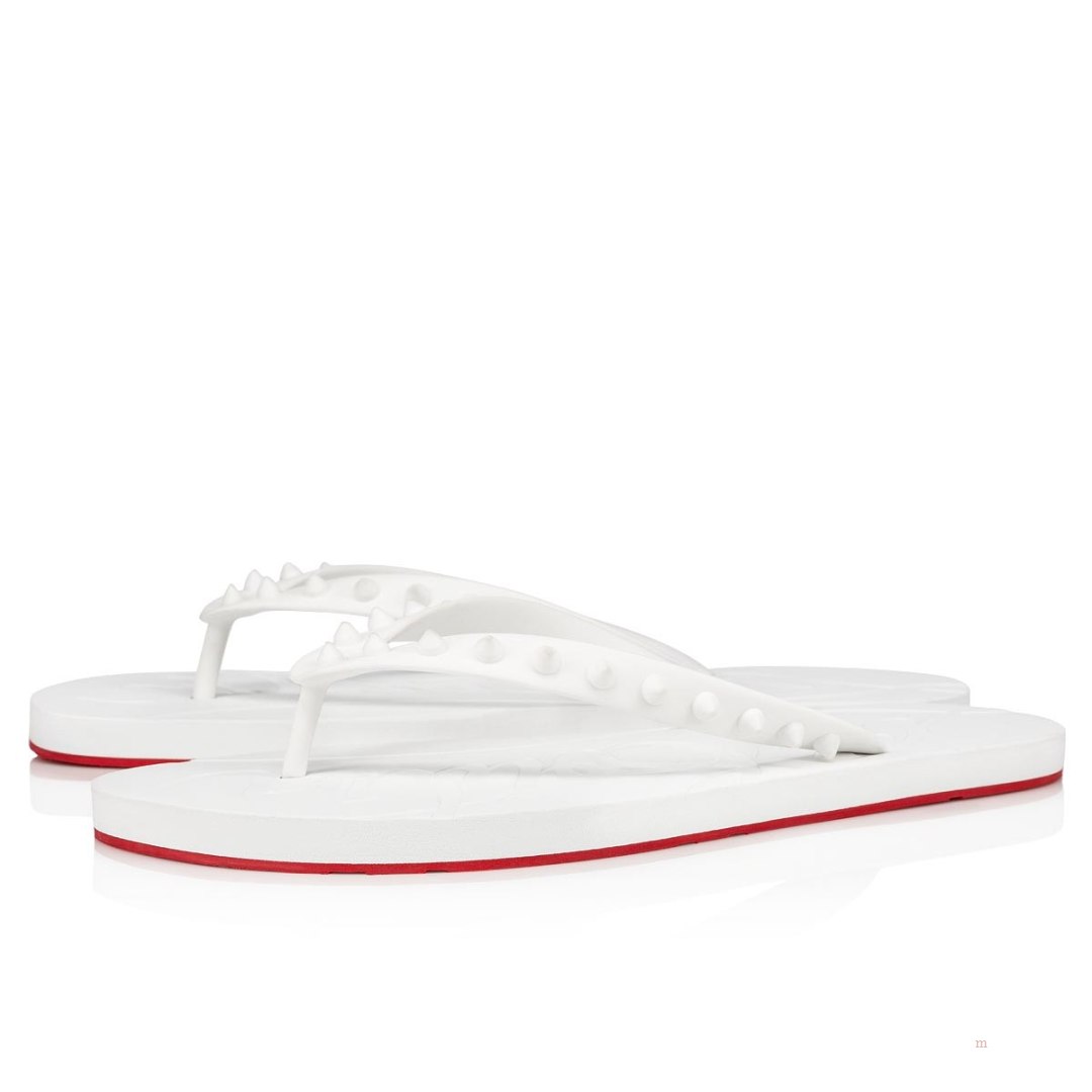 Christian Louboutin Loubi Flip Men\'s Flip Flops White | OXYIWK985