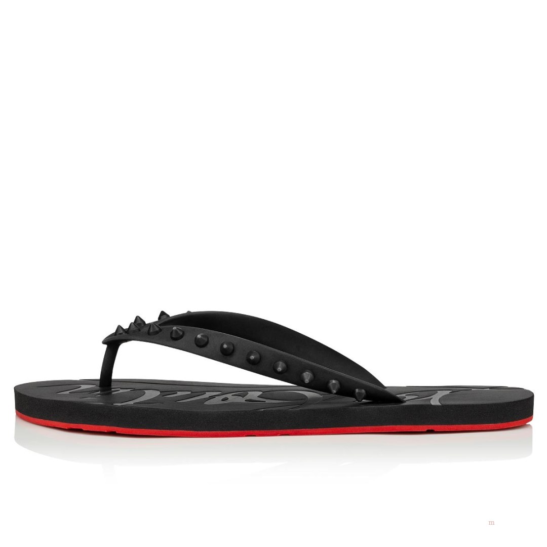 Christian Louboutin Loubi Flip Men's Flip Flops Black | XARWPE584