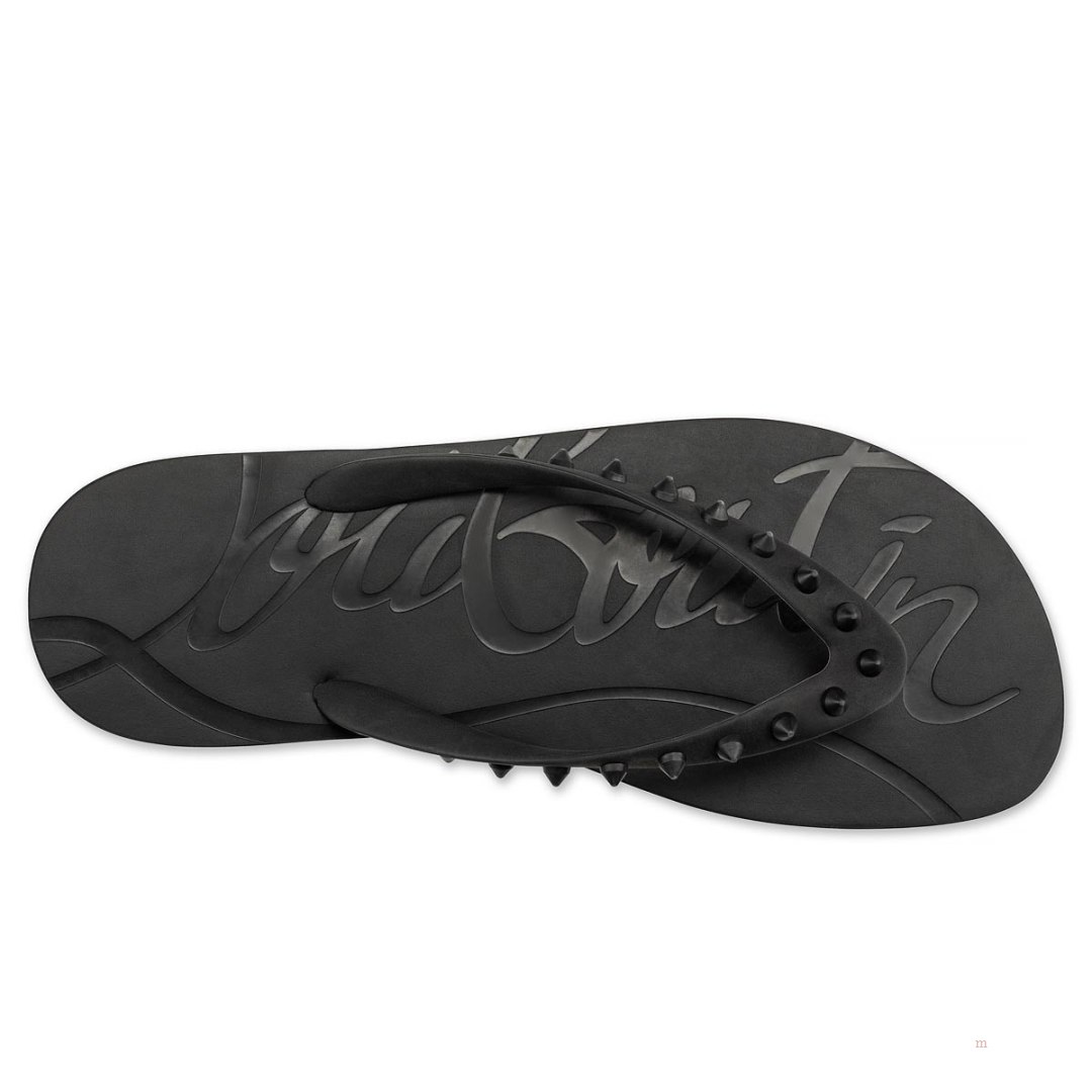 Christian Louboutin Loubi Flip Men's Flip Flops Black | XARWPE584