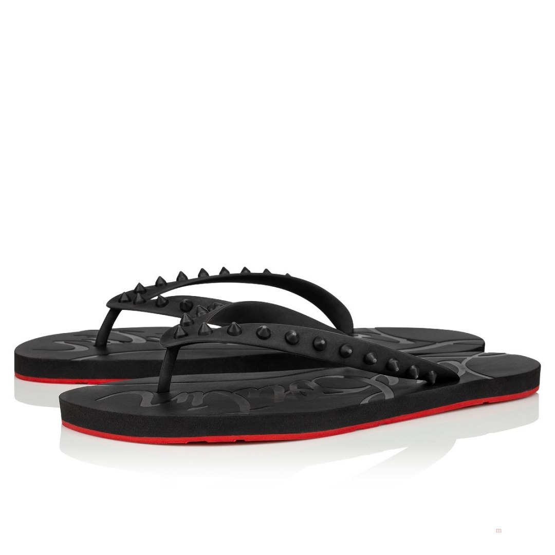 Christian Louboutin Loubi Flip Men\'s Flip Flops Black | XARWPE584