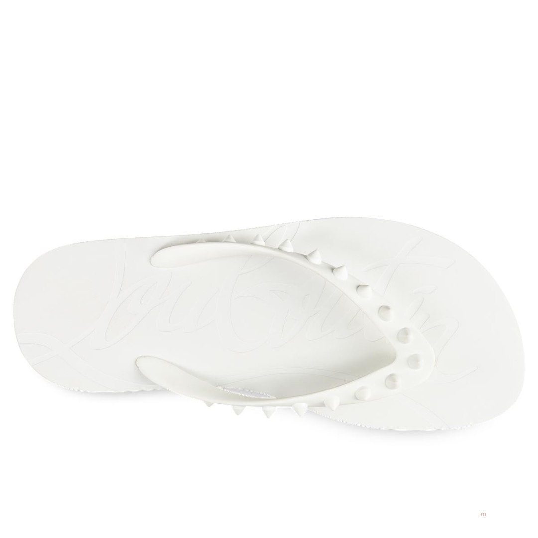 Christian Louboutin Loubi Flip Women's Flip Flops White | EYKGCM918