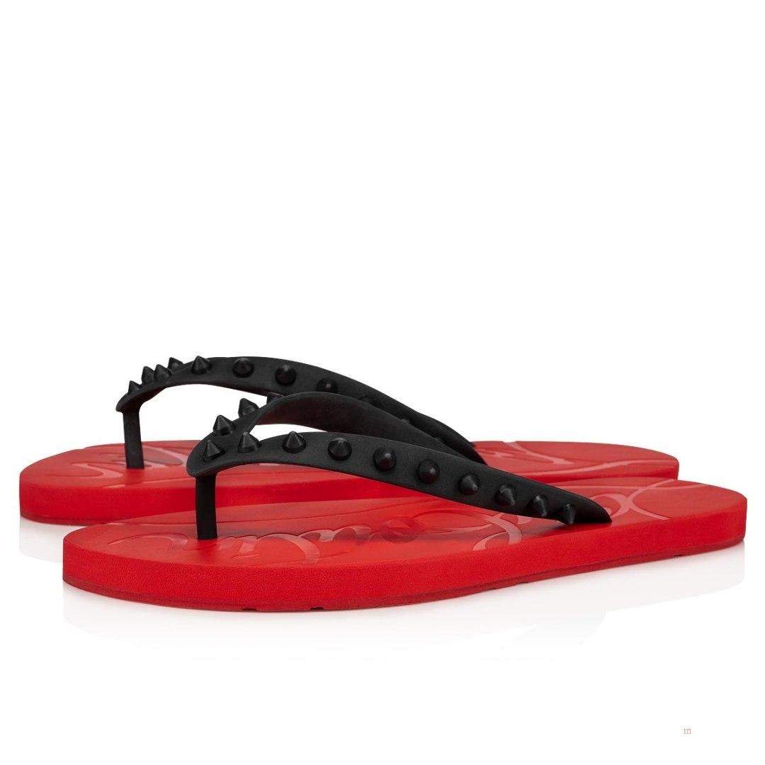 Christian Louboutin Loubi Flip Women\'s Flip Flops Black | VOEQRU723