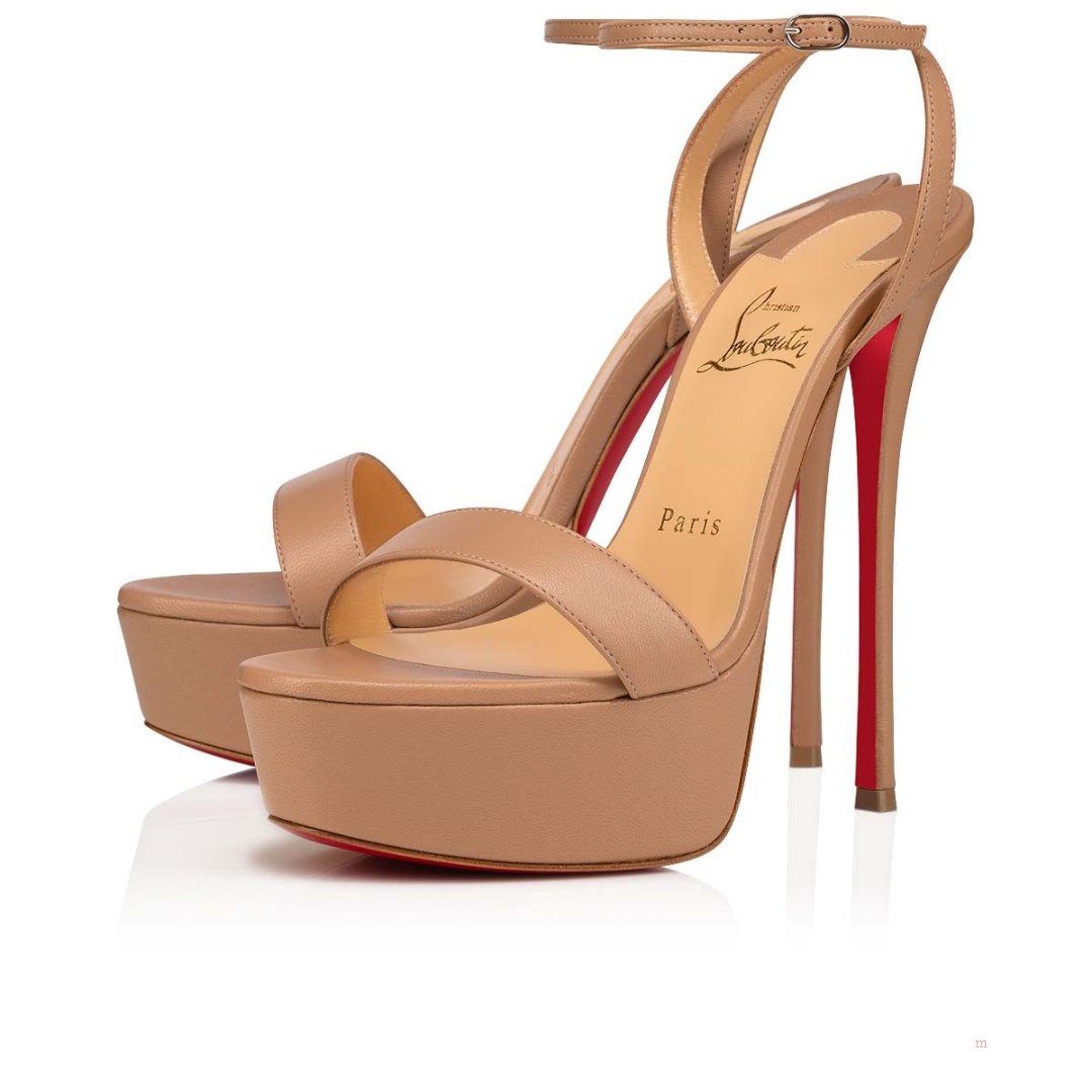 Christian Louboutin Loubi Queen Alta Women\'s Pumps Beige | EVISCD416