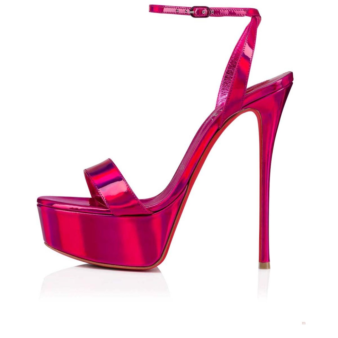 Christian Louboutin Loubi Queen Alta Women's Sandals Pink | LBXYCP745