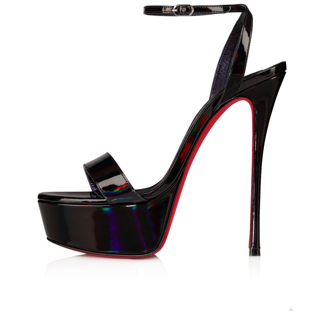 Christian Louboutin Loubi Queen Alta Women's Sandals Black | SGXRWU925