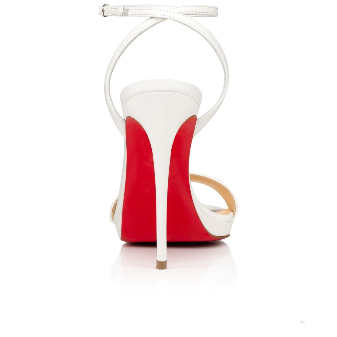 Christian Louboutin Loubi Queen Women's Sandals White | PCJLHZ024