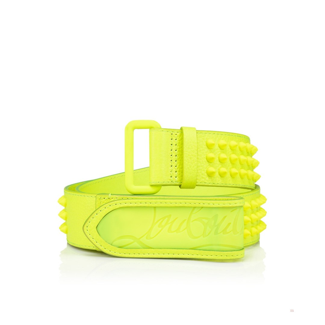 Christian Louboutin Loubi belt Men's Belt Yellow | EOUTFB094