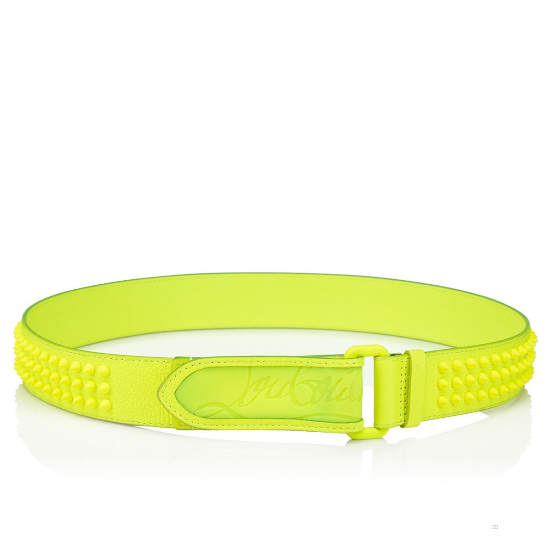 Christian Louboutin Loubi belt Men's Belt Yellow | EOUTFB094