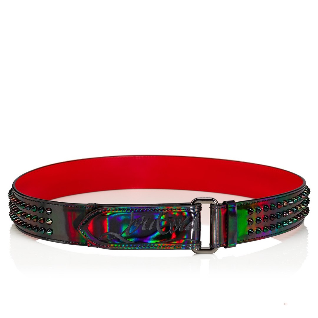 Christian Louboutin Loubi belt Men's Belt Black | IFRGTK301