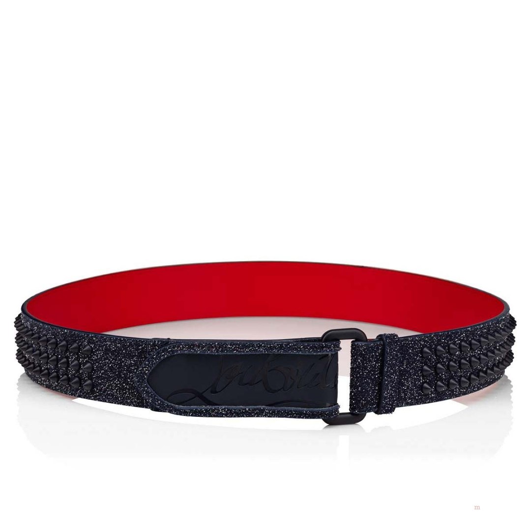 Christian Louboutin Loubi belt Men's Belt Blue | KVUSMD402