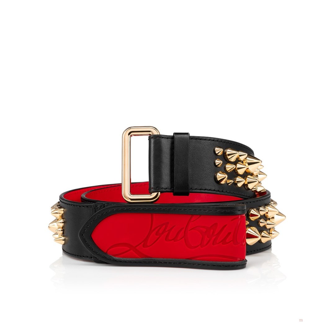 Christian Louboutin Loubi belt Men's Belt Black | TXECJP243