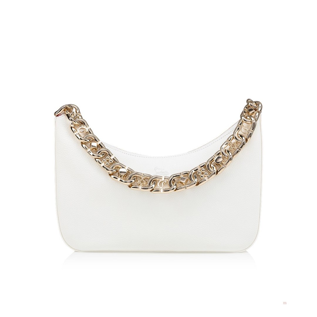 Christian Louboutin Loubila Chain large Women's Shoulder Bag White | UIQNBK738