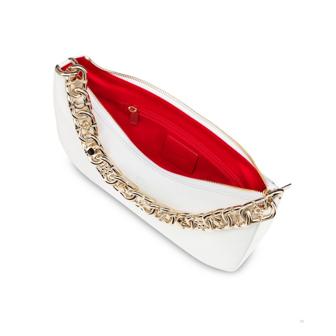 Christian Louboutin Loubila Chain large Women's Shoulder Bag White | UIQNBK738