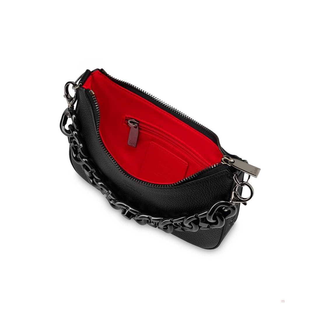 Christian Louboutin Loubila Chain mini Women's Shoulder Bag Black | HDJTEX957