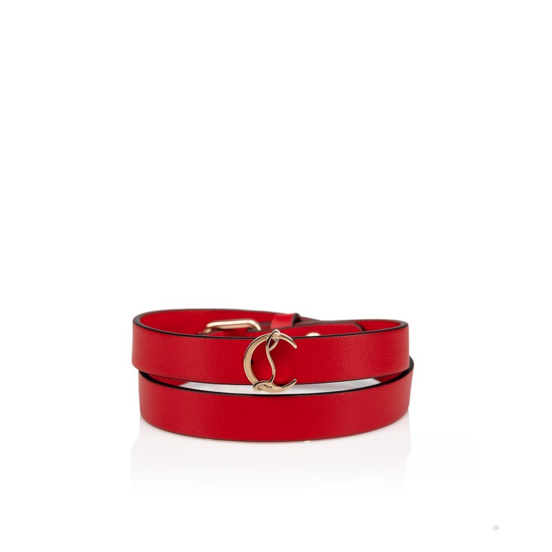 Christian Louboutin Loubilink Logo bracelet Women\'s Bracelet Red | FUTMXL059