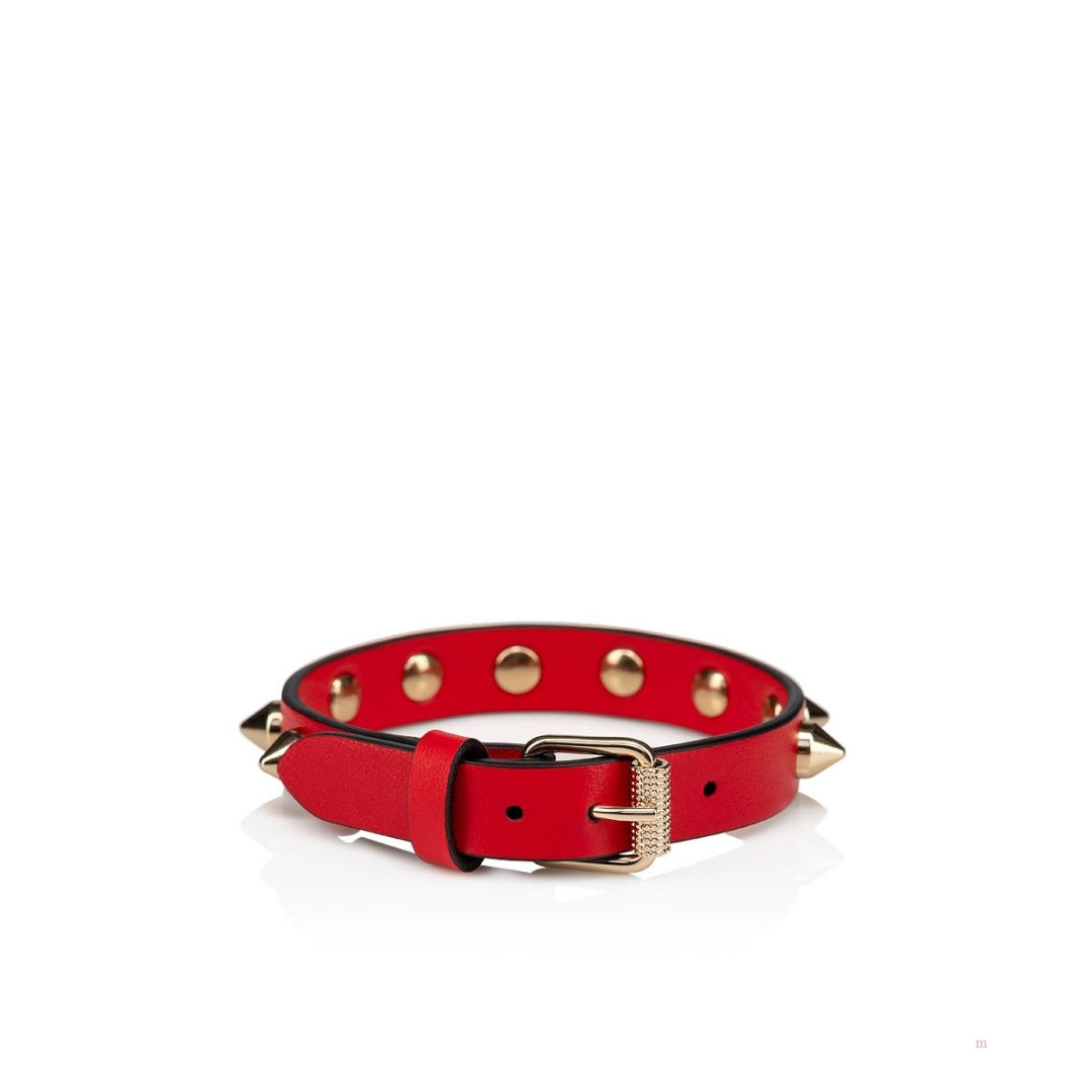 Christian Louboutin Loubilink Men's Bracelet Red | QGZUKO391