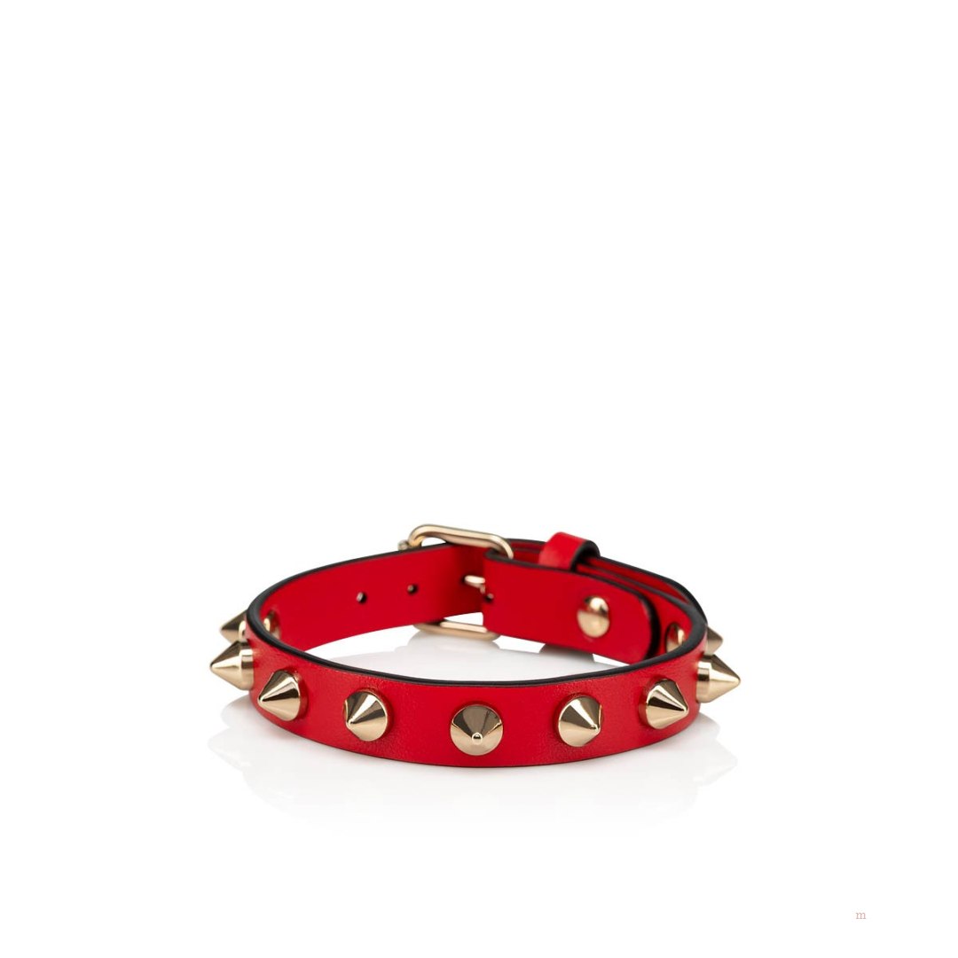 Christian Louboutin Loubilink Men\'s Bracelet Red | QGZUKO391