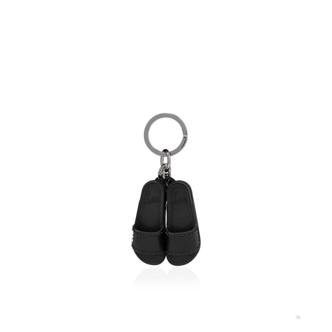 Christian Louboutin Loubipool keyring Men's Keyring Black | QGEITJ790