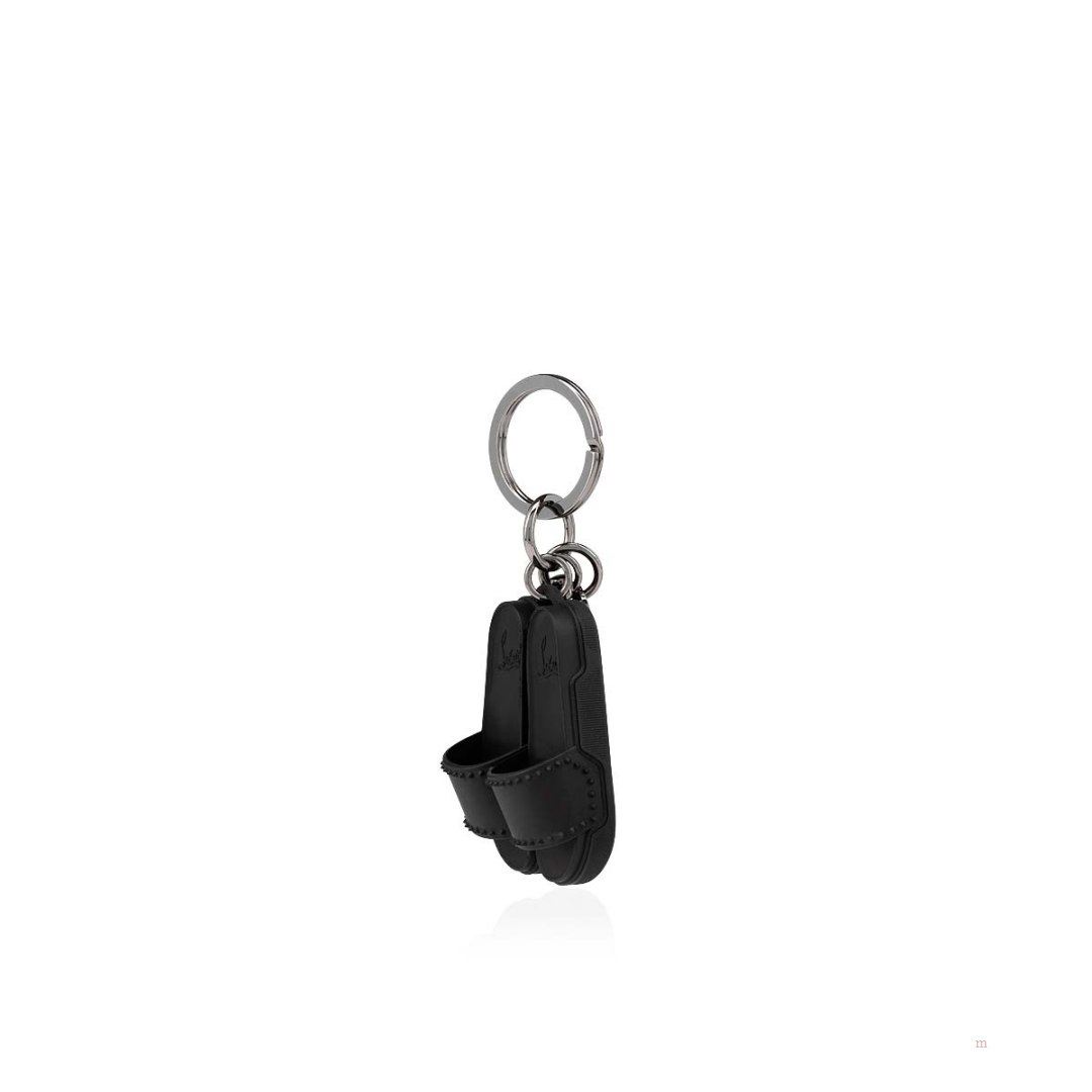 Christian Louboutin Loubipool keyring Men's Keyring Black | QGEITJ790