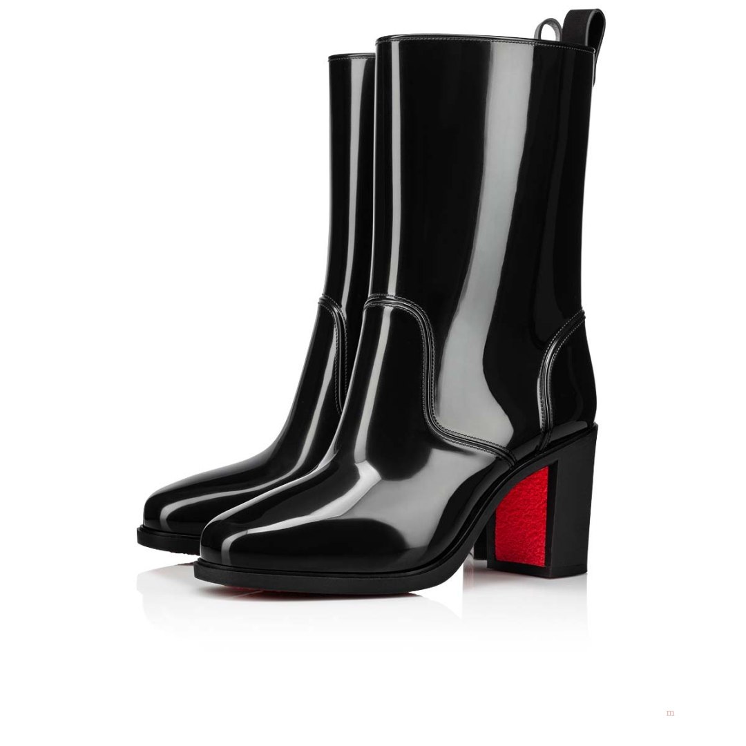 Christian Louboutin Loubirain Women's Rain Boots Black | YEXUMG706