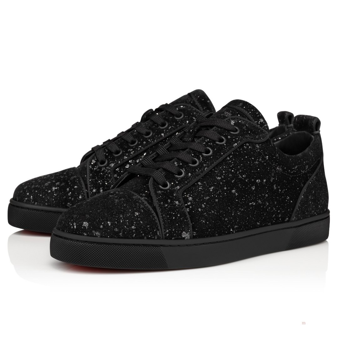 Christian Louboutin Louis Junior Men\'s Low Top Sneakers Black | IDXNPW679