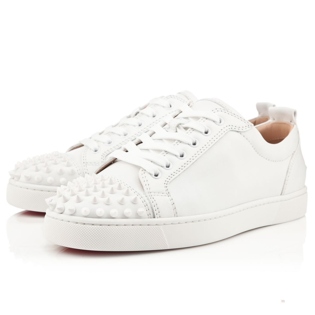 Christian Louboutin Louis Junior Spikes Men's Sneakers White | GERCJX842