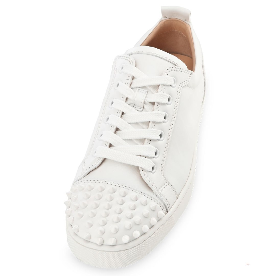 Christian Louboutin Louis Junior Spikes Men's Sneakers White | GERCJX842