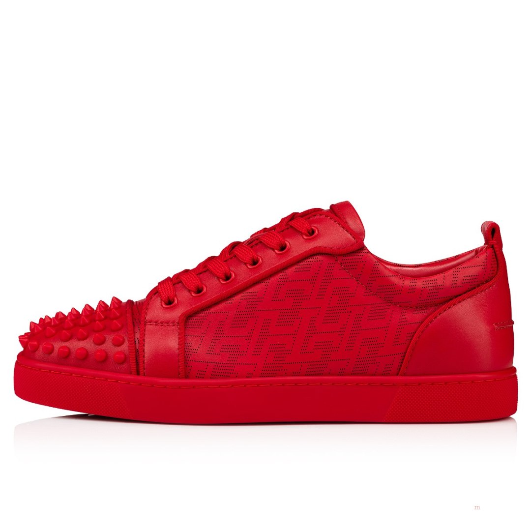 Christian Louboutin Louis Junior Spikes Men's Low Top Sneakers Red | JRBSTH452