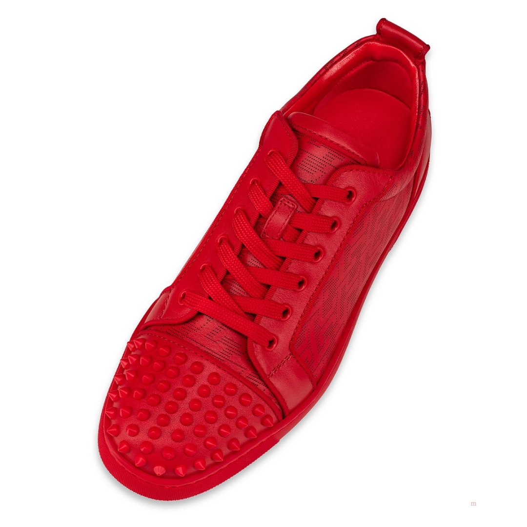 Christian Louboutin Louis Junior Spikes Men's Low Top Sneakers Red | JRBSTH452