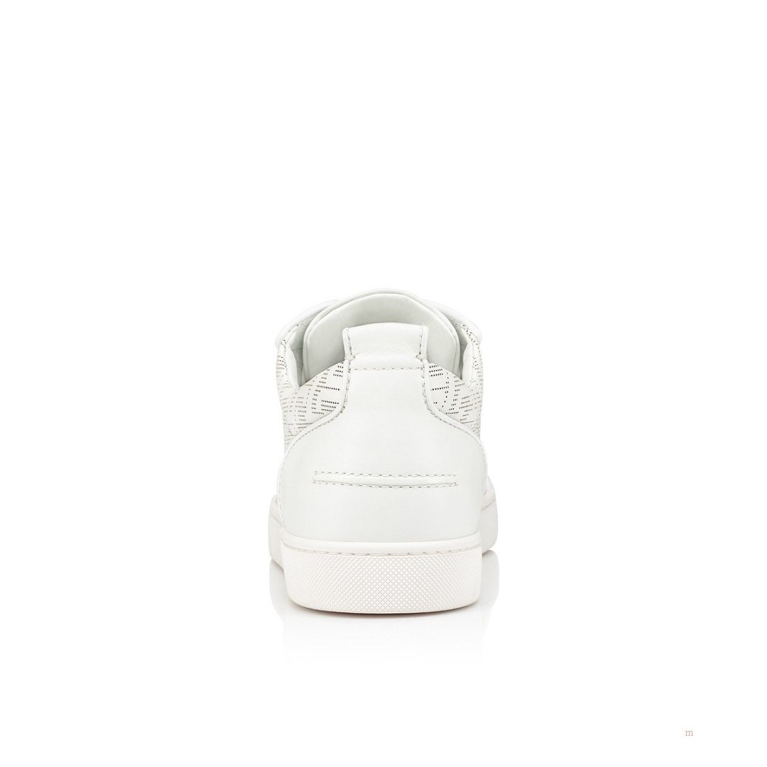 Christian Louboutin Louis Junior Spikes Men's Low Top Sneakers White | KPJXGY462