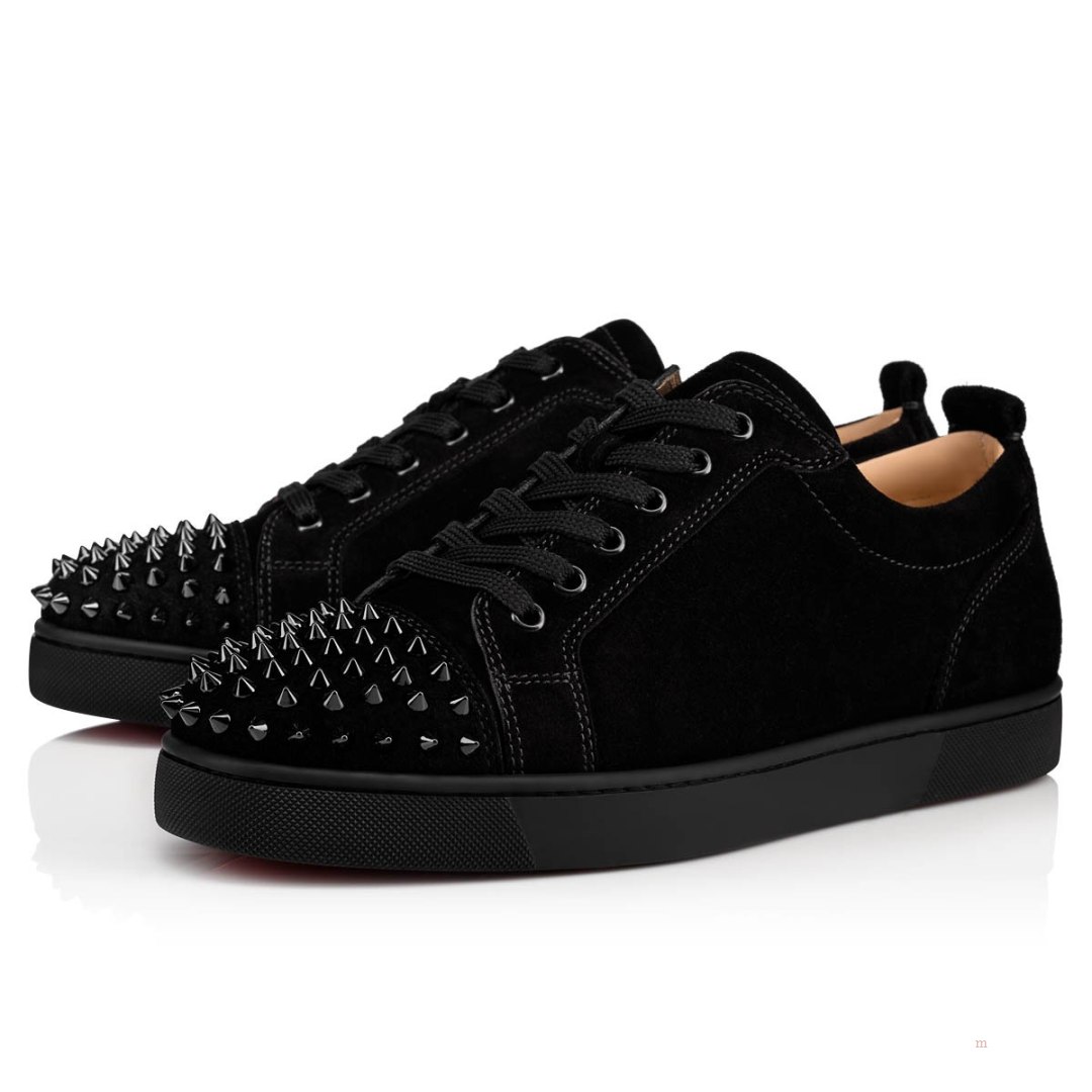 Christian Louboutin Louis Junior Spikes Men's Sneakers Black | MVLISQ874