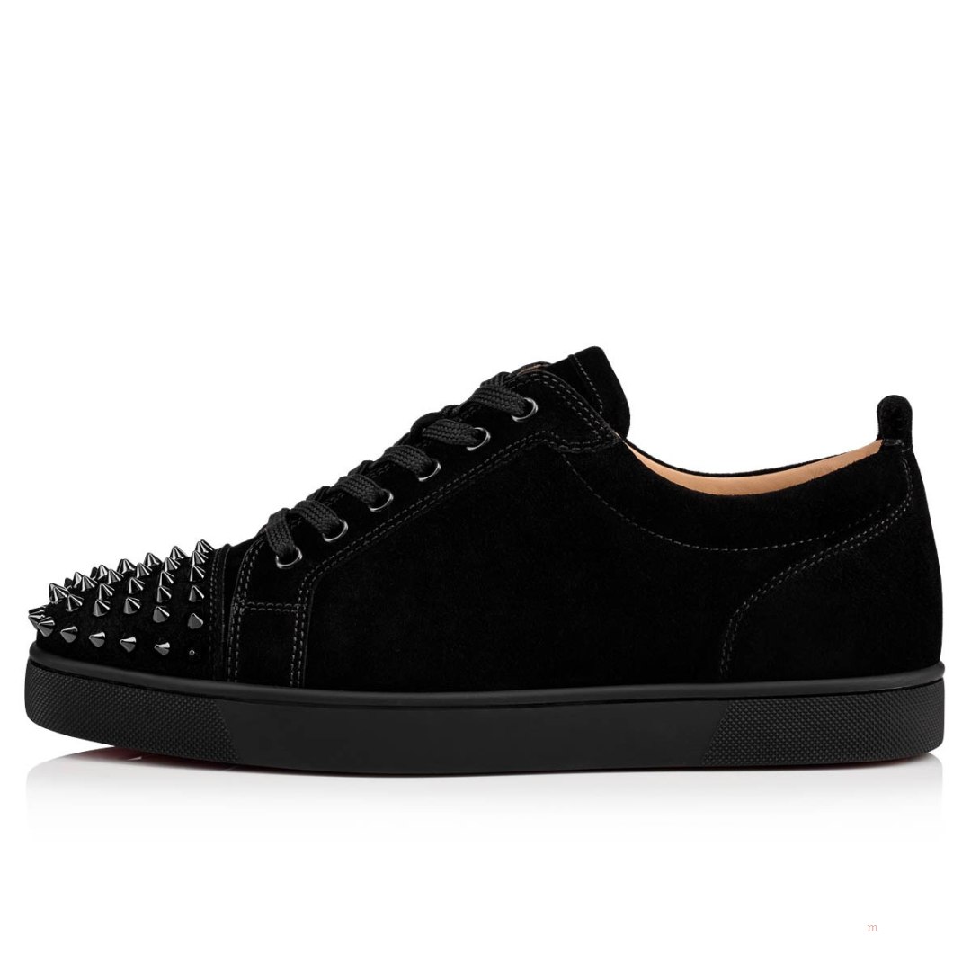 Christian Louboutin Louis Junior Spikes Men's Sneakers Black | MVLISQ874