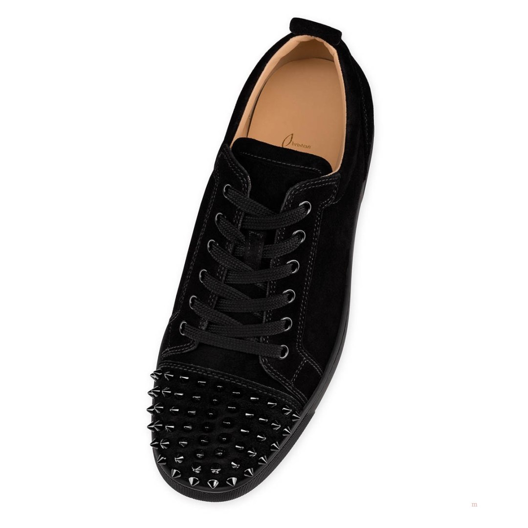 Christian Louboutin Louis Junior Spikes Men's Sneakers Black | MVLISQ874