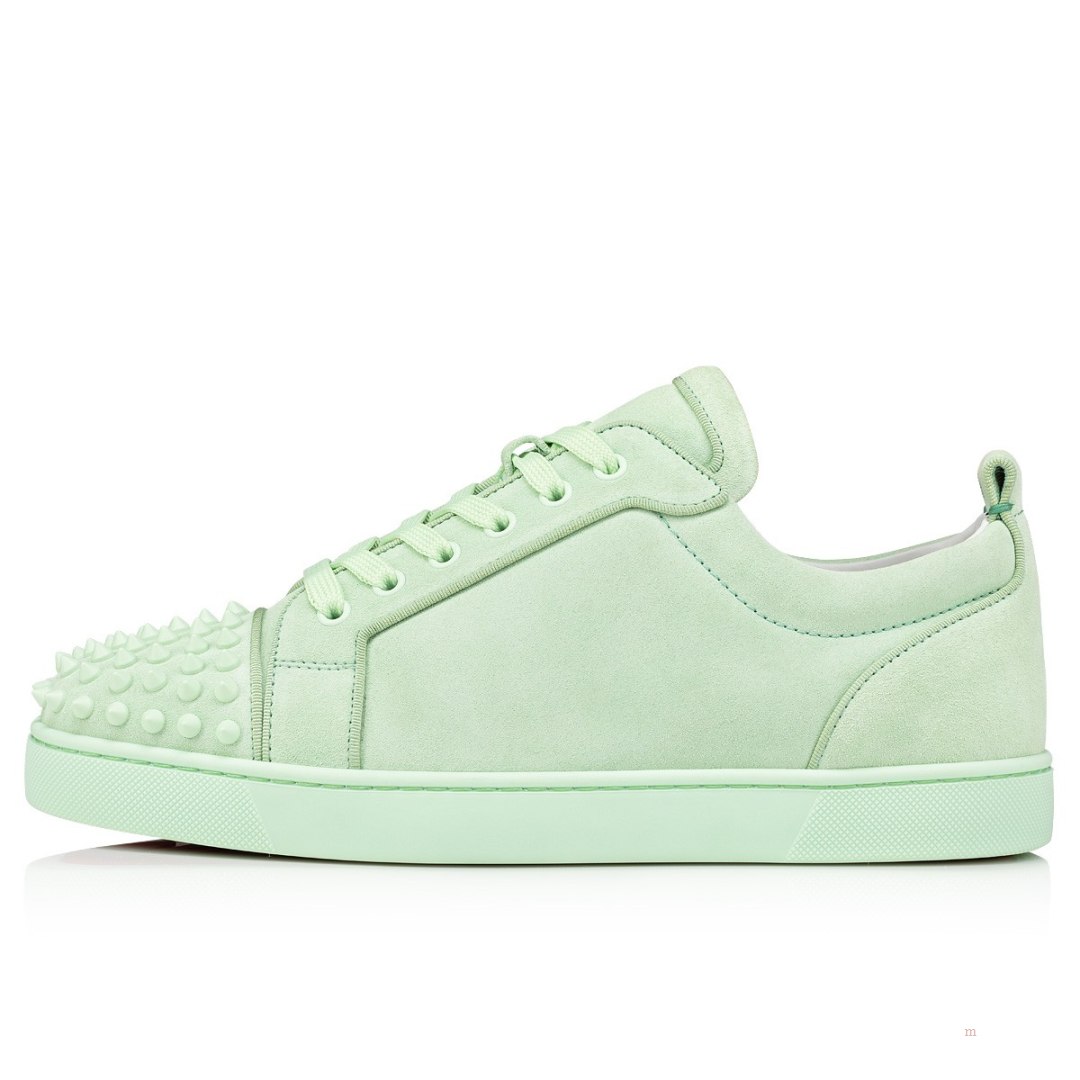 Christian Louboutin Louis Junior Spikes Men's Low Top Sneakers Green | YHOSTN051