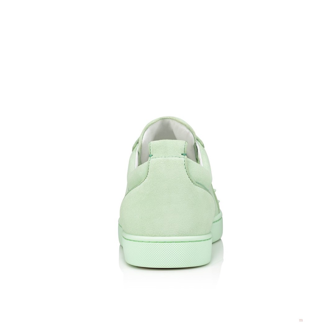 Christian Louboutin Louis Junior Spikes Men's Low Top Sneakers Green | YHOSTN051