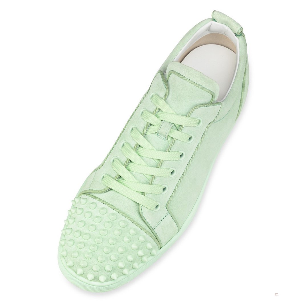 Christian Louboutin Louis Junior Spikes Men's Low Top Sneakers Green | YHOSTN051