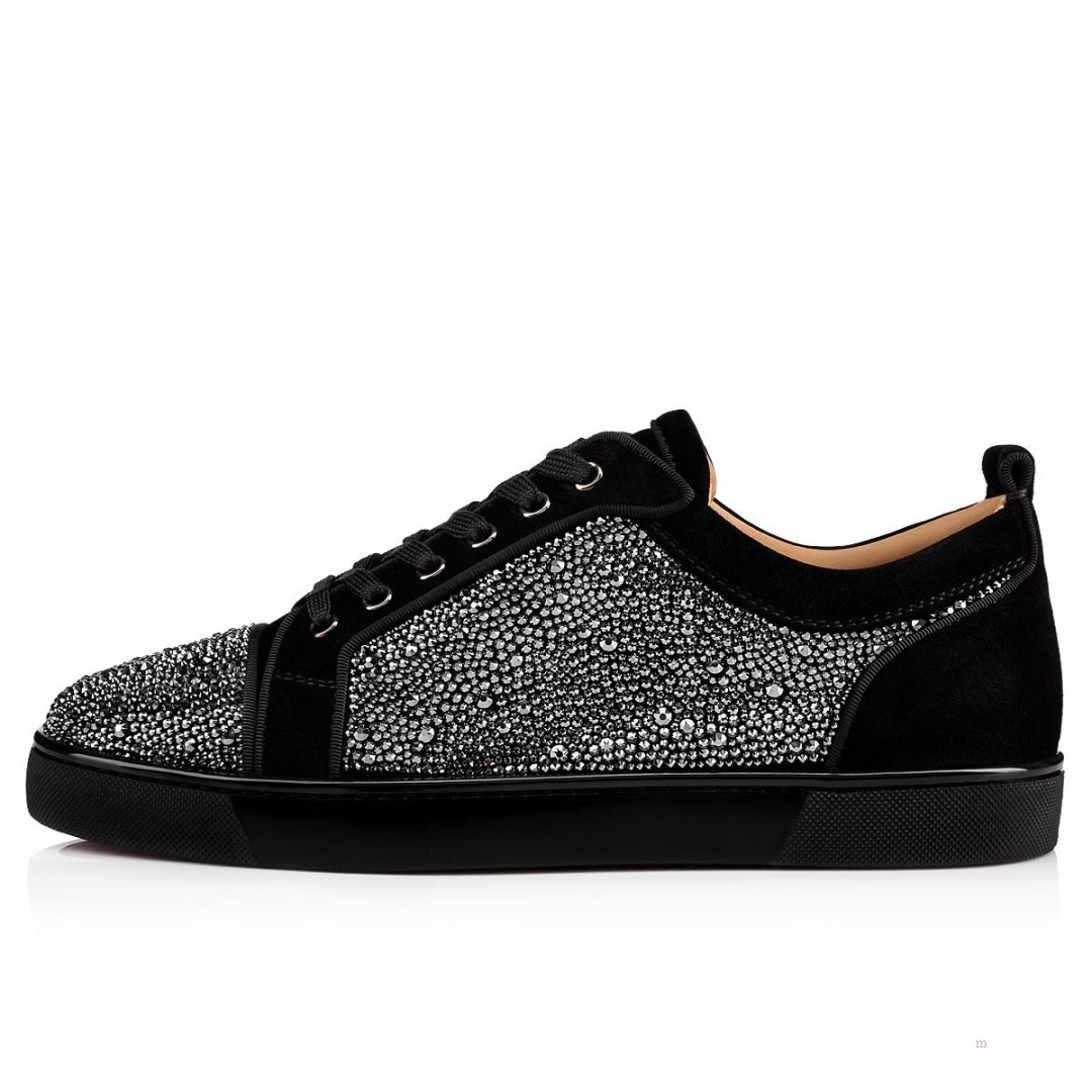 Christian Louboutin Louis Junior Strass Men's Sneakers Black | XMCTYD570